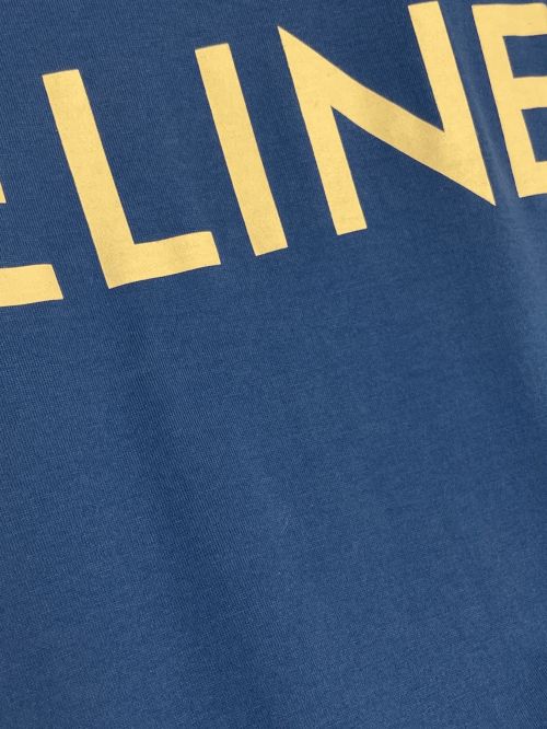 CELINE（セリーヌ）CELINE (セリーヌ) ルーズロゴプリントTシャツ ロイヤルブルー サイズ:Sの古着・服飾アイテム