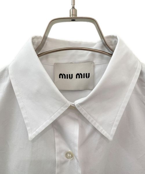 MIU MIU（ミュウミュウ）MIU MIU (ミュウミュウ) ポプリンシャツ ホワイト サイズ:36の古着・服飾アイテム