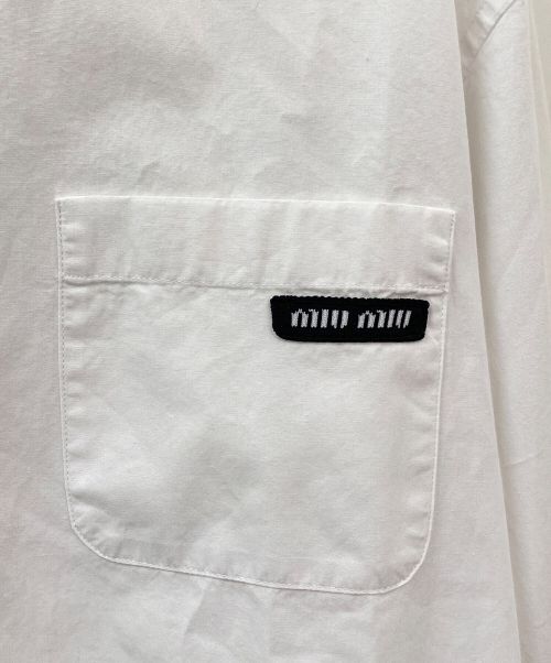 MIU MIU（ミュウミュウ）MIU MIU (ミュウミュウ) ポプリンシャツ ホワイト サイズ:38の古着・服飾アイテム