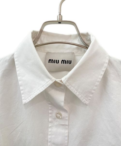 MIU MIU（ミュウミュウ）MIU MIU (ミュウミュウ) ポプリンシャツ ホワイト サイズ:38の古着・服飾アイテム