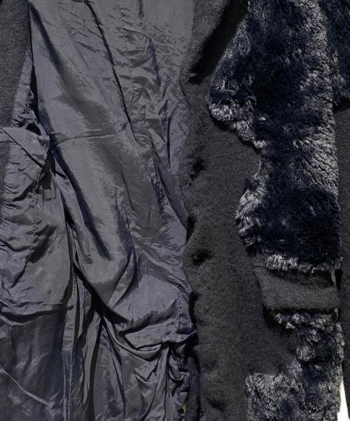 COMME des GARCONS HOMME PLUS（コムデギャルソンオムプリュス）COMME des GARCONS HOMME PLUS (コムデギャルソンオムプリュス) 23AW ファー切替縮絨ジャケット ブラック サイズ:Sの古着・服飾アイテム