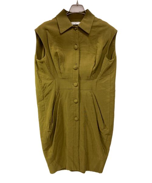 LANVIN（ランバン）LANVIN (ランバン) ブラウスワンピース グリーン サイズ:34の古着・服飾アイテム