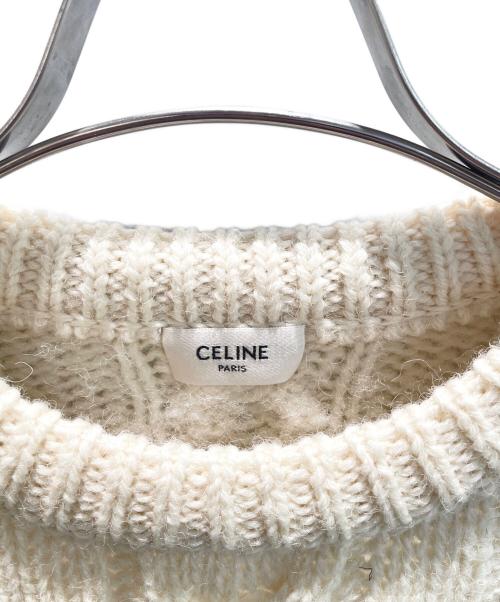 CELINE（セリーヌ）CELINE (セリーヌ) トリオンフ クルーネックセーター アイボリー サイズ:XSの古着・服飾アイテム