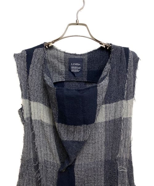 LIMI feu（リミフゥ）LIMI feu (リミフゥ) 23AW PLAID PATTERN DECONSTRUCTED  DRESS(プラットパターンデコンストラクテッドドレス) グレー×ネイビー サイズ:1の古着・服飾アイテム