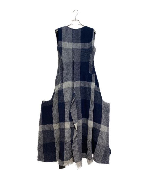 LIMI feu（リミフゥ）LIMI feu (リミフゥ) 23AW PLAID PATTERN DECONSTRUCTED  DRESS(プラットパターンデコンストラクテッドドレス) グレー×ネイビー サイズ:1の古着・服飾アイテム