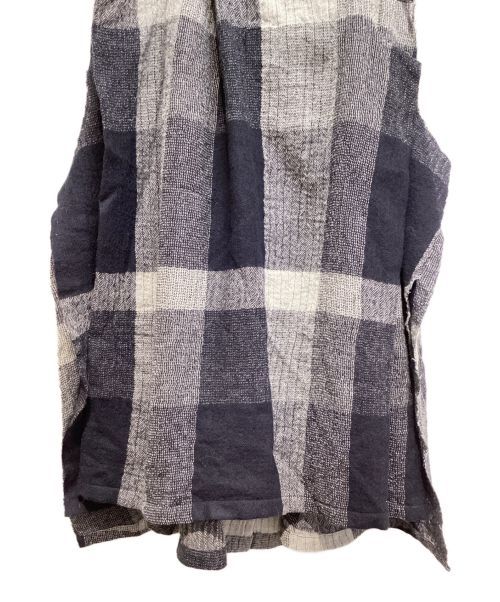 LIMI feu（リミフゥ）LIMI feu (リミフゥ) 23AW PLAID PATTERN DECONSTRUCTED  DRESS(プラットパターンデコンストラクテッドドレス) グレー×ネイビー サイズ:1の古着・服飾アイテム