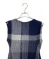 中古・古着 LIMI feu (リミフゥ) 23AW PLAID PATTERN DECONSTRUCTED  DRESS(プラットパターンデコンストラクテッドドレス) グレー×ネイビー サイズ:1：30000円