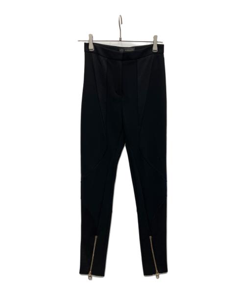 VERSACE（ヴェルサーチェ）VERSACE (ヴェルサーチェ) ストレッチパンツ ブラック サイズ:SIZE40の古着・服飾アイテム