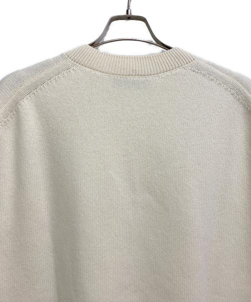 Dior（ディオール）Dior (ディオール) ロゴインターシャVネックセーター アイボリー サイズ:Lの古着・服飾アイテム