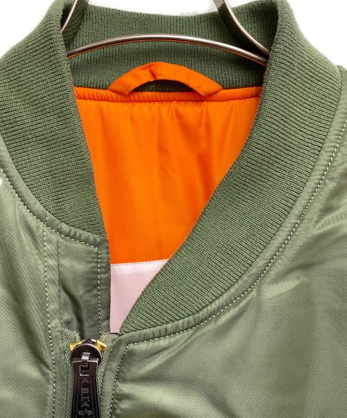 CDG（シーディージー）CDG (シーディージー) ALPHA INDUSTRIES (アルファインダストリーズ) カスタムMA-1ジャケット カーキ サイズ:Mの古着・服飾アイテム