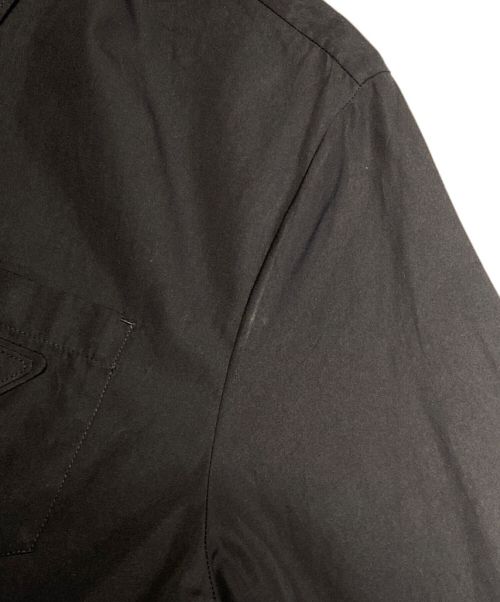 PRADA（プラダ）PRADA (プラダ) トライアングルパッチシャツ ブラック サイズ:Lの古着・服飾アイテム
