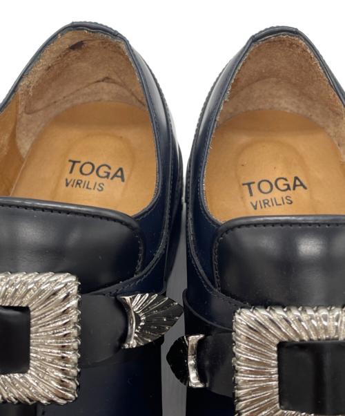 TOGA VIRILIS（トーガ ビリリース）TOGA VIRILIS (トーガ ビリリース) ベルトローファー ネイビー サイズ:39の古着・服飾アイテム