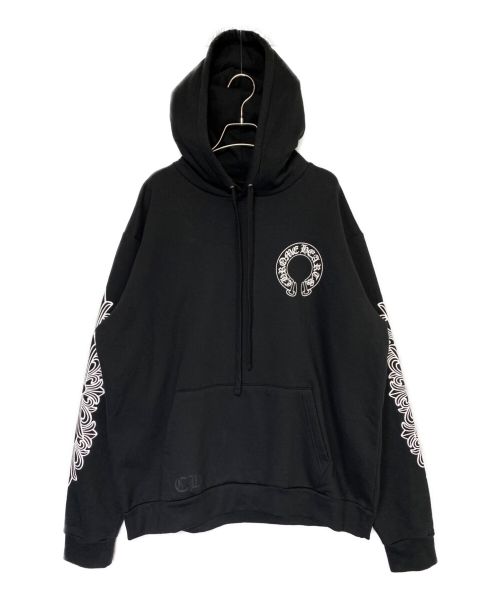 CHROME HEARTS（クロムハーツ）CHROME HEARTS (クロムハーツ) ホースシュープルオーバーパーカー ブラック サイズ:Lの古着・服飾アイテム