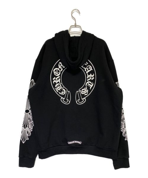 CHROME HEARTS（クロムハーツ）CHROME HEARTS (クロムハーツ) ホースシュープルオーバーパーカー ブラック サイズ:Lの古着・服飾アイテム