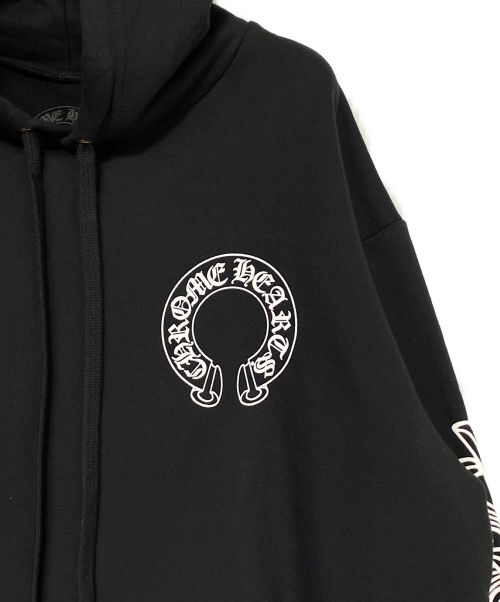 CHROME HEARTS（クロムハーツ）CHROME HEARTS (クロムハーツ) ホースシュープルオーバーパーカー ブラック サイズ:Lの古着・服飾アイテム