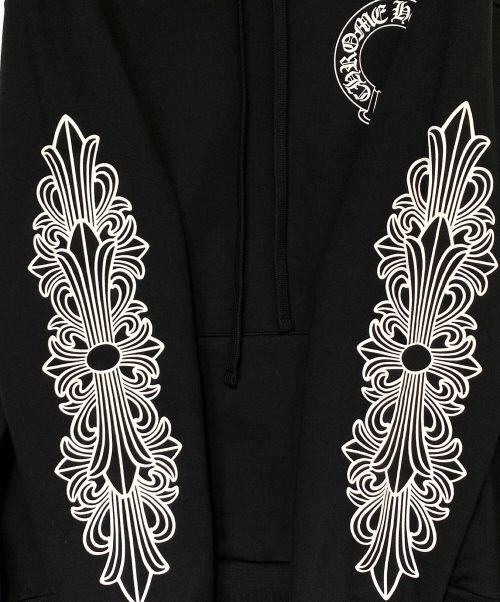 CHROME HEARTS（クロムハーツ）CHROME HEARTS (クロムハーツ) ホースシュープルオーバーパーカー ブラック サイズ:Lの古着・服飾アイテム