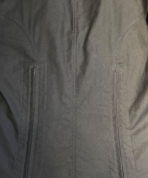 Yohji Yamamoto pour homme（ヨウジヤマモト プールオム）Yohji Yamamoto pour homme (ヨウジヤマモト プールオム) 23AW COTTON TWILL COAT WITH LONG ZIPPER DETAILS ブラック サイズ:2の古着・服飾アイテム