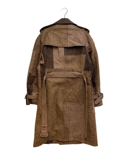 JUNYA WATANABE MAN（ジュンヤワタナベマン）JUNYA WATANABE MAN (ジュンヤワタナベマン) 23AW Woven Patch Trench Coat（ウーブンパッチトレンチコート） ブラウン サイズ:Mの古着・服飾アイテム