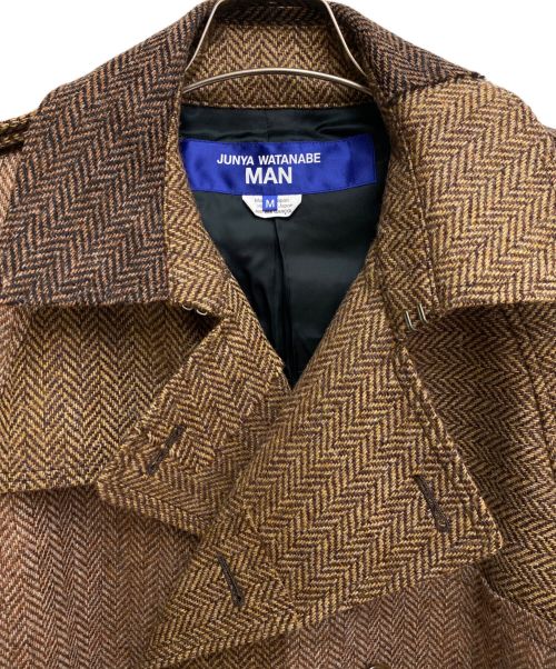 JUNYA WATANABE MAN（ジュンヤワタナベマン）JUNYA WATANABE MAN (ジュンヤワタナベマン) 23AW Woven Patch Trench Coat（ウーブンパッチトレンチコート） ブラウン サイズ:Mの古着・服飾アイテム
