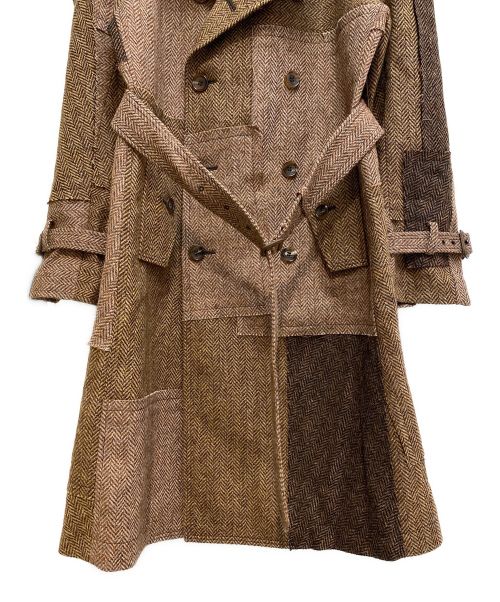 JUNYA WATANABE MAN（ジュンヤワタナベマン）JUNYA WATANABE MAN (ジュンヤワタナベマン) 23AW Woven Patch Trench Coat（ウーブンパッチトレンチコート） ブラウン サイズ:Mの古着・服飾アイテム