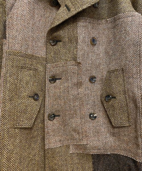 JUNYA WATANABE MAN（ジュンヤワタナベマン）JUNYA WATANABE MAN (ジュンヤワタナベマン) 23AW Woven Patch Trench Coat（ウーブンパッチトレンチコート） ブラウン サイズ:Mの古着・服飾アイテム