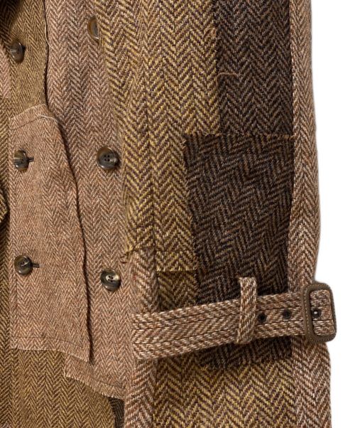 JUNYA WATANABE MAN（ジュンヤワタナベマン）JUNYA WATANABE MAN (ジュンヤワタナベマン) 23AW Woven Patch Trench Coat（ウーブンパッチトレンチコート） ブラウン サイズ:Mの古着・服飾アイテム
