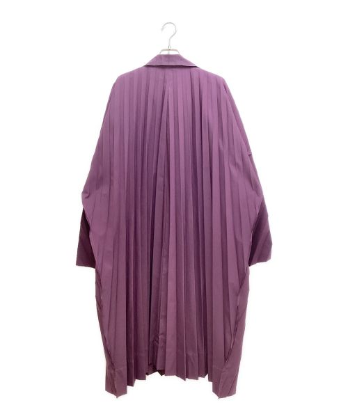 HOMME PLISSE ISSEY MIYAKE（オム プリッセ イッセイ ミヤケ）HOMME PLISSE ISSEY MIYAKE (オムプリッセ イッセイ ミヤケ) スタンドカラーイカコート パープル サイズ:3の古着・服飾アイテム