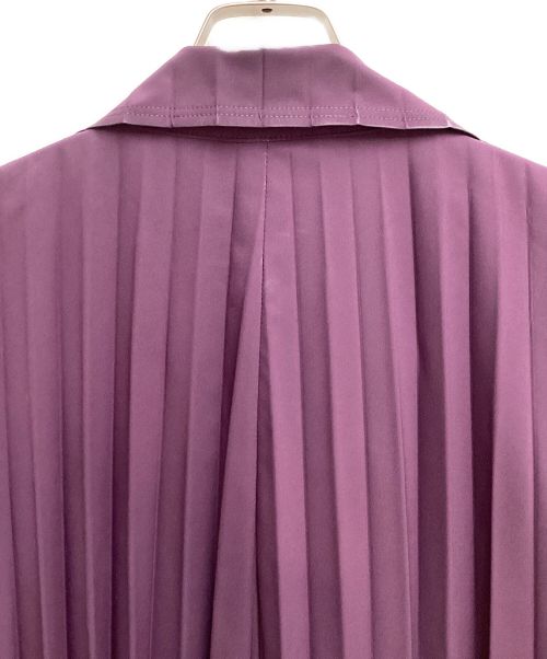 HOMME PLISSE ISSEY MIYAKE（オム プリッセ イッセイ ミヤケ）HOMME PLISSE ISSEY MIYAKE (オムプリッセ イッセイ ミヤケ) スタンドカラーイカコート パープル サイズ:3の古着・服飾アイテム