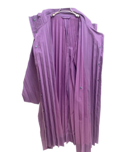 HOMME PLISSE ISSEY MIYAKE（オム プリッセ イッセイ ミヤケ）HOMME PLISSE ISSEY MIYAKE (オムプリッセ イッセイ ミヤケ) スタンドカラーイカコート パープル サイズ:3の古着・服飾アイテム