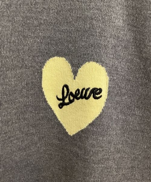 LOEWE（ロエベ）LOEWE (ロエベ) 23AW Heart print knit（ハートプリントニット） グレー サイズ:Sの古着・服飾アイテム