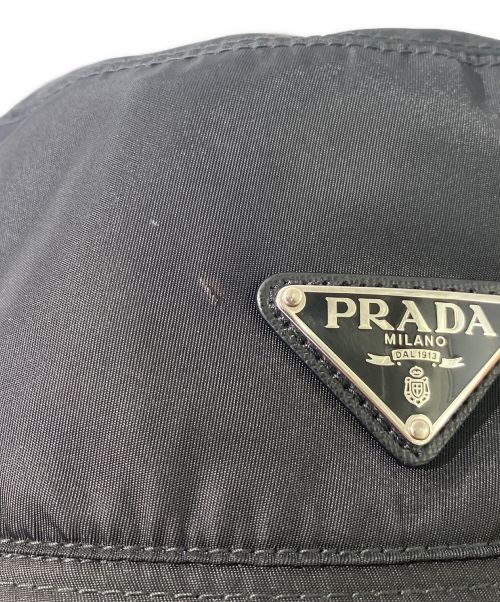 PRADA（プラダ）PRADA (プラダ) Re-Nylon バケットハット ブラック サイズ:Mの古着・服飾アイテム