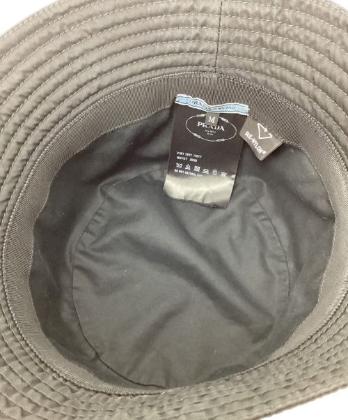 PRADA（プラダ）PRADA (プラダ) Re-Nylon バケットハット ブラック サイズ:Mの古着・服飾アイテム