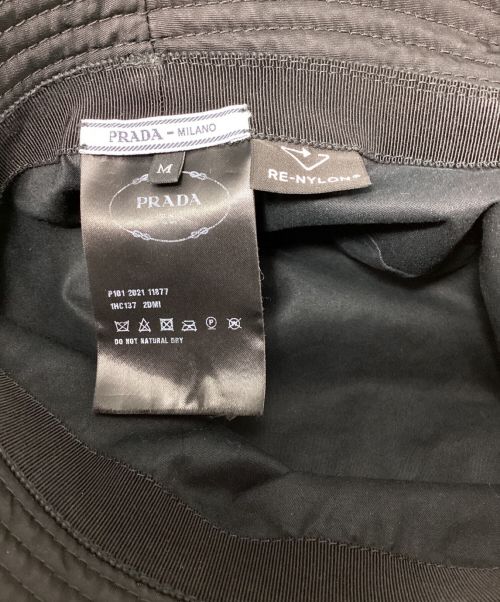 PRADA（プラダ）PRADA (プラダ) Re-Nylon バケットハット ブラック サイズ:Mの古着・服飾アイテム