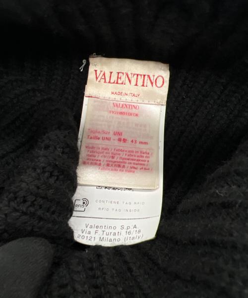 VALENTINO（ヴァレンティノ）VALENTINO (ヴァレンティノ) ニットキャップ ブラック サイズ:UNIの古着・服飾アイテム