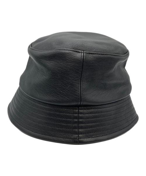 kijima takayuki（キジマタカユキ）kijima takayuki (キジマタカユキ) レザーハット 232814-01 ブラック 未使用品の古着・服飾アイテム