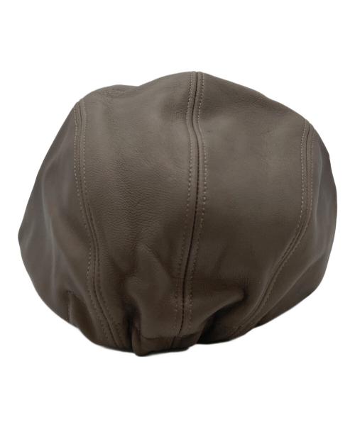 kijima takayuki（キジマタカユキ）kijima takayuki (キジマタカユキ) ラムレザージェットキャップ 23206-KD-06 ブラウン サイズ:2 未使用品の古着・服飾アイテム