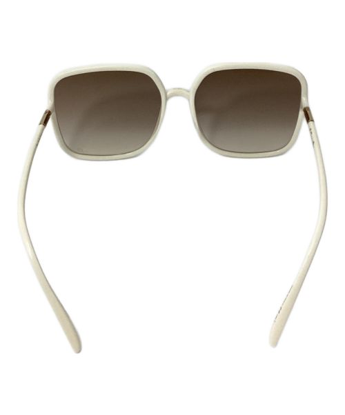 Christian Dior（クリスチャン ディオール）Christian Dior (クリスチャン ディオール) Color Lens Square Sunglasses（カラーレンズスクエアサングラス） ホワイト サイズ:59□17 145の古着・服飾アイテム