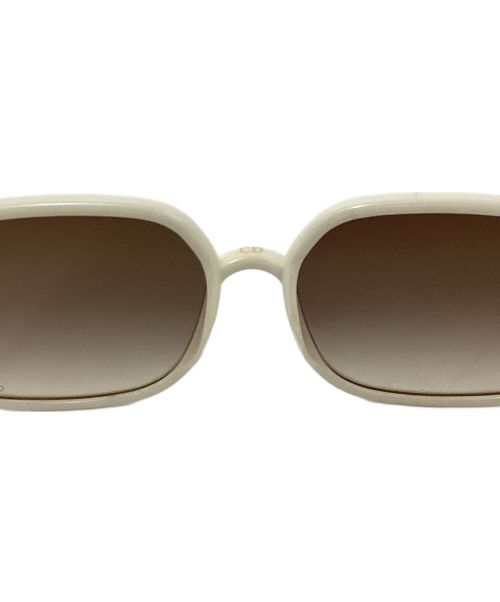 Christian Dior（クリスチャン ディオール）Christian Dior (クリスチャン ディオール) Color Lens Square Sunglasses（カラーレンズスクエアサングラス） ホワイト サイズ:59□17 145の古着・服飾アイテム