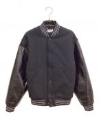Saint Laurent Parisサンローランパリ）の古着「レザースリーブテディジャケット」｜ブラック