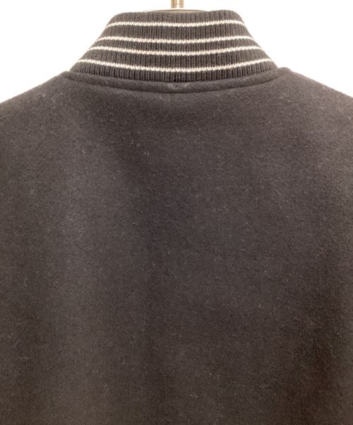 Saint Laurent Paris（サンローランパリ）Saint Laurent Paris (サンローランパリ) レザースリーブテディジャケット ブラック サイズ:36の古着・服飾アイテム