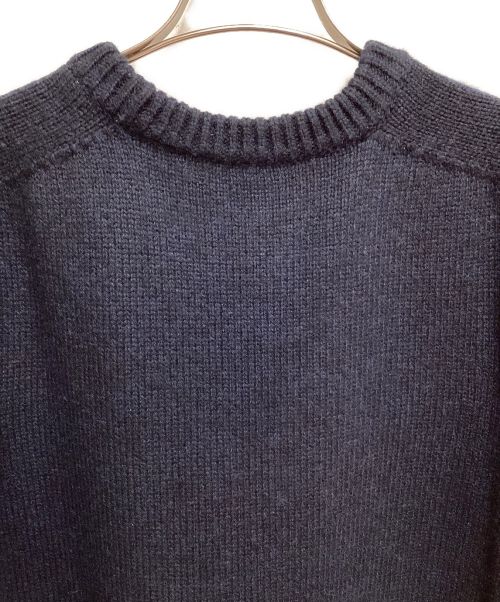 CELINE（セリーヌ）CELINE (セリーヌ) カシミヤクルーネックニット ネイビー サイズ:Lの古着・服飾アイテム