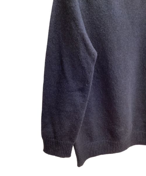 CELINE（セリーヌ）CELINE (セリーヌ) カシミヤクルーネックニット ネイビー サイズ:Lの古着・服飾アイテム