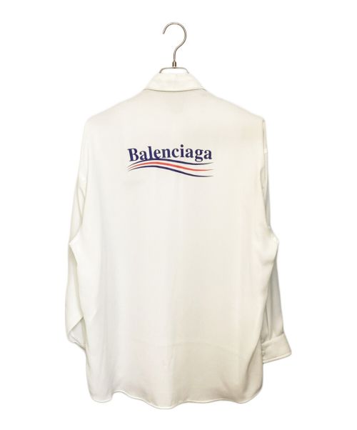 BALENCIAGA（バレンシアガ）BALENCIAGA (バレンシアガ) キャンペーンロゴシアーシャツ ホワイト サイズ:34の古着・服飾アイテム