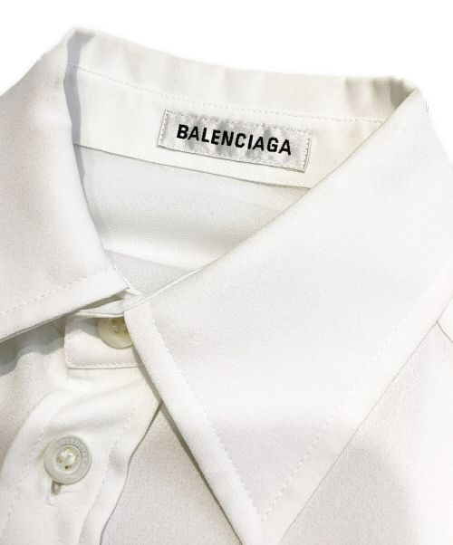 BALENCIAGA（バレンシアガ）BALENCIAGA (バレンシアガ) キャンペーンロゴシアーシャツ ホワイト サイズ:34の古着・服飾アイテム