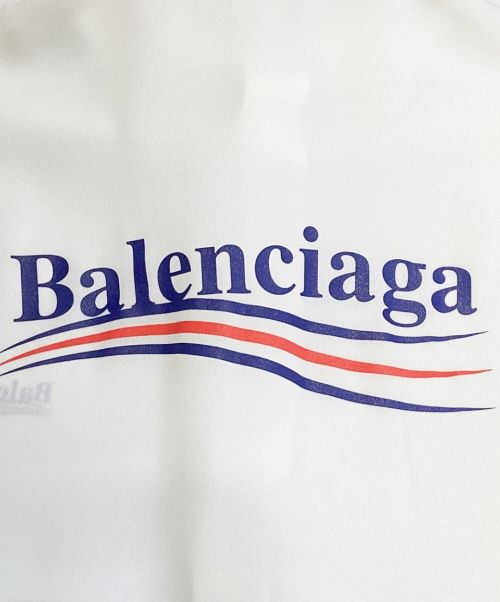 BALENCIAGA（バレンシアガ）BALENCIAGA (バレンシアガ) キャンペーンロゴシアーシャツ ホワイト サイズ:34の古着・服飾アイテム