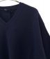 中古・古着 MIU MIU (ミュウミュウ) Vネックバックロゴニット ネイビー サイズ:52 未使用品：73000円