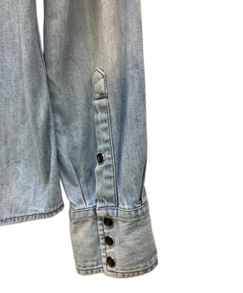 DOLCE & GABBANA（ドルチェ＆ガッバーナ）DOLCE & GABBANA (ドルチェ＆ガッバーナ) ヴィンテージ加工ウエスタンデニムシャツ スカイブルー サイズ:41の古着・服飾アイテム