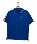 ARMANI EXCHANGEアルマーニ エクスチェンジ）の古着「ロゴジッパーポロシャツ」｜ブルー