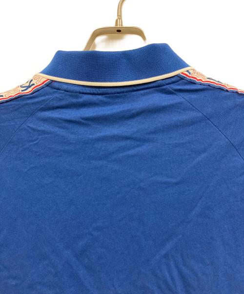 ARMANI EXCHANGE（アルマーニ エクスチェンジ）ARMANI EXCHANGE (アルマーニ エクスチェンジ) ロゴジッパーポロシャツ ブルー サイズ:Mの古着・服飾アイテム