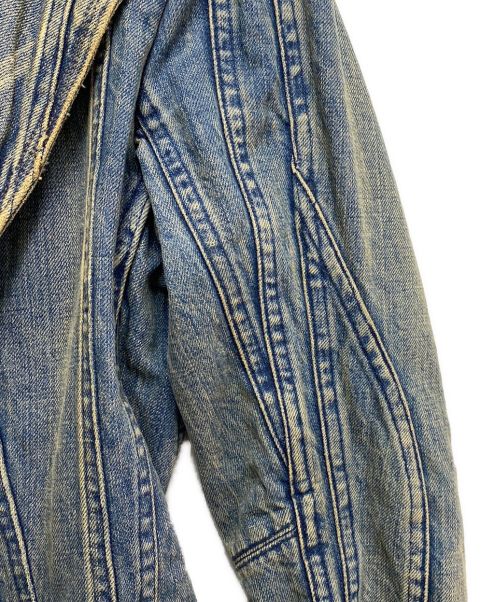 JUNYA WATANABE（ジュンヤワタナベ）JUNYA WATANABE (ジュンヤワタナベ) ヴィンテージ再構築デニムジャケット/02SS/Archive インディゴ サイズ:Mの古着・服飾アイテム